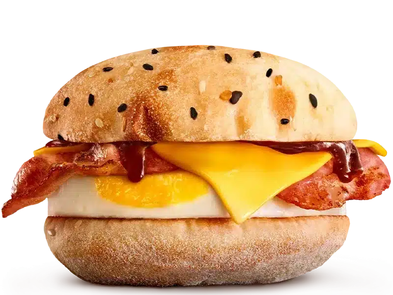 Bacon and egg Turkish brekky roll Bacon and egg Turkish brekky roll